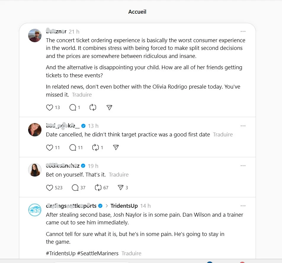 Threads feed — public posts example